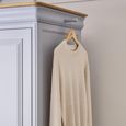 Chantilly Wardrobe - 2 Door - Grey Painted - Wood