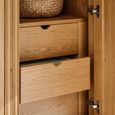 Bordeaux Wardrobe - 3 Door - 3 Drawer - Natural - Oak