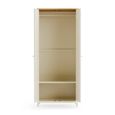 Coxmoor Wardrobe - 2 Door - Ivory Painted - Oak Top