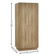 Ingrid Wardrobe - 2 Door - Natural - Oak