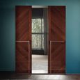 Bellagio Wardobe - 3 Door 1 Mirror - High Gloss Walnut - Wooden