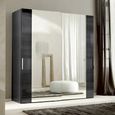 Montecarlo Sliding Wardrobe - 2 Door - Grey Koto High Gloss