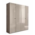 Claire Fluted Wardrobe - 4 Door - Pearl Line Eco Veneer High Gloss