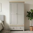 Windermere Wardrobe - 2 Door - 2 Drawer - Oyster Grey Painted