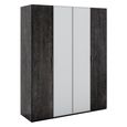 Onyx Italian Wardrobe - Charcoal Black and MedBlue