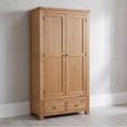 Melbourne Country Oak Wardrobe - 2 Door - 2 Drawer - Rustic