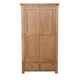 Melbourne Country Oak Wardrobe - 2 Door - 2 Drawer - Rustic