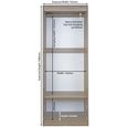 Knightsbridge Grey Gloss and Black 2 Door 2 Drawer Tall Wardrobe thumbnail 3