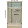 Knightsbridge Grey Gloss and Black 2 Door Midi Wardrobe thumbnail 3
