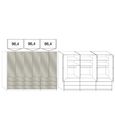Loft Grey Glass and Oak Carcase 6 Door Bi Fold 9 Drawer Wardrobe thumbnail 2