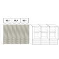 Loft Magnolia Glass and Oak Carcase 6 Door Bi Fold 9 Drawer Wardrobe thumbnail 2