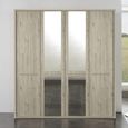 Dakar 2 Holm Oak 4 Door Mirror Wardrobe thumbnail