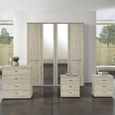 Dakar 2 Rustic Oak 200cm 4 Door Mirror Wardrobe thumbnail 2