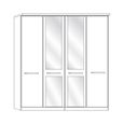 Dakar 2 Rustic Oak 200cm 4 Door Mirror Wardrobe thumbnail 3