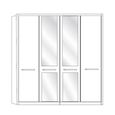Dakar 2 Rustic Oak 206cm 4 Door Mirror Wardrobe thumbnail 2