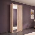 Luxor 3+4 Rustic Oak 2 Door Mirror Lh Wardrobe thumbnail