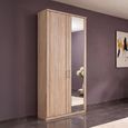 Luxor 3+4 Rustic Oak 2 Door Mirror Rh Wardrobe thumbnail