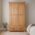 Melbourne Natural Oak 2 Door 2 Drawer Wardrobe thumbnail