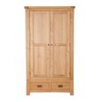 Melbourne Natural Oak 2 Door 2 Drawer Wardrobe thumbnail 3