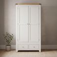 Melbourne White Painted 2 Door 2 Drawer Wardrobe thumbnail
