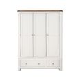 Melbourne White Painted 3 Door 2 Drawer Wardrobe thumbnail 2
