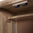 Marlee Natural Mango Wood 4 Door Geometric Wardrobe thumbnail 4