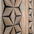 Marlee Natural Mango Wood 4 Door Geometric Wardrobe thumbnail 5