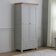 Melbourne French Grey Painted 2 Door 2 Drawer Wardrobe thumbnail