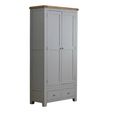 Melbourne French Grey Painted 2 Door 2 Drawer Wardrobe thumbnail 2