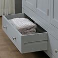 Melbourne French Grey Painted 3 Door 3 Drawer Wardrobe thumbnail 3