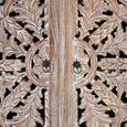 Aura Distressed White Washed Hand Carved Floral 2 Door Arched Wardrobe thumbnail 4