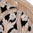 Aura Distressed White Washed Hand Carved Floral 2 Door Arched Wardrobe thumbnail 5