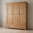Melbourne Country Rustic Oak 3 Door 3 Drawer Wardrobe thumbnail