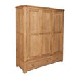 Melbourne Country Rustic Oak 3 Door 3 Drawer Wardrobe thumbnail 3