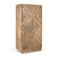 Mosaic Natural Handcrafted Mango Wood 2 Door Wardrobe thumbnail 2