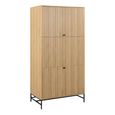 Albany Wardrobe - 4 Door - Oak Ribbed