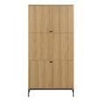 Albany Wardrobe - 4 Door - Oak Ribbed