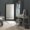 Whitby Scandi Oak & Soft Grey Wardrobe - 2 Door Combi