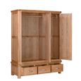 Clarion Wardrobe - 3 Door - Combi - Oak