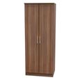 Clearance - Gina Walnut 2 Door Plain Tall Wardrobe - FSS16432