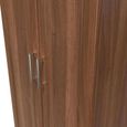 Clearance - Gina Walnut 2 Door Plain Tall Wardrobe - FSS16432