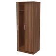 Clearance - Gina Walnut 2 Door Plain Tall Wardrobe - FSS16432