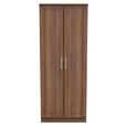Clearance - Gina Walnut 2 Door Plain Tall Wardrobe - FSS16432