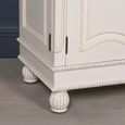 French Style Armoire Wardrobe - Lomira White Carved - 2 Door