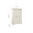 Highgate Wardrobe - 3 Door - Cream Painted