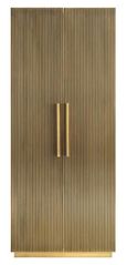 Ironville Brass Ribbed 2 Door Hall Cupboard