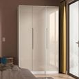 Monaco Wardrobe - 3 Door - Tall - Triple - Cashmere Gloss and White