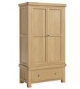 Normandy Wardrobe - 2 Door 1 Drawer - Oak