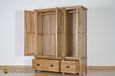 Originals Wardrobe - 3 Door - 2 Drawer - Rustic Oak