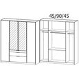 Alabama Wardrobe - 181cm - 4 Door - Combi - Champagne